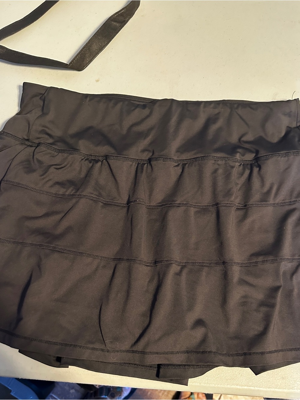 Black Tiered Athletic Skort